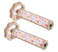 Toddmomy 2 Ensembles Kaleidoscopes Créatifs DIY pour Garçon Fille Jouets Bois Pratiques et Sécurisés Kit Apprentissage Manuel pour Explorer la Lumière Couleurs Cadeau Anniversaire pour