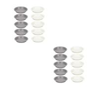 Toddmomy 2 Ensembles Plateaux De Fleurs Bases Dérapantes pour Pots De Drainage pour Plantes Bonsai Conception Résistante À Usure Aging Couleurs Marbrées 10 Pièces * 2