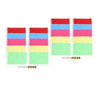 Toddmomy 2 Ensembles Poteau de Rétractable Inoxydable pour Activités Extérieures Couleurs Aléatoires pour Guides Touristiques Camping de Drapeaux