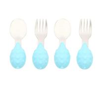 Toddmomy 2 Ensembles Vaisselle Bébé Couverts Enfant Cuillères Pour Enfants Cuillère En Silicone Cuillères Pour Bébés Couverts De Table Se Réconcilier Nourrir De Bébé Acier Inoxydable