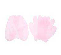 Toddmomy 2 Paires de Mitaines et Chaussettes Hydratantes en Gel Réutilisables pour Soins des Mains, Antidérapantes, Douces et Élastiques, Pédicure et Hydratation Nocturne, Couleur Rose