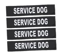 Toddmomy 2 Paires Harnais avec Patch De Harnais pour Chien Animal De Compagnie Autocollants Chien Chiot pour Gilet Animaux Stickers Petite Plaque D'identité Décor Animalier Black PU