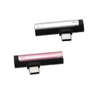 Toddmomy 2 pièces Adaptateur Casque USB C avec Charge Rapide Compatible Téléphones Portables Écoute Musicale et Appels Simultanés Rose et Argent
