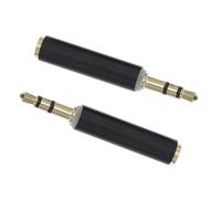 Toddmomy 2 pièces Adaptateur Jack Femelle à Mâle Cuivre Connecteur Microphone Converter Lot de Noir Compatible Caméra et Audio Résistant et Anti-oxydation