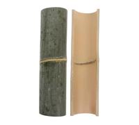 Toddmomy 2 Pièces Bamboo Half Tube Water Guide for Outdoor Fountains Leak Resistant Smooth Flow Landscaping Parts for Backyard Garden Decor