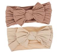 Toddmomy 2 pièces Bandeaux Élastiques Nylon pour Nœud Lot de Accessoires de Cheveux Confortables pour Doux et Résistants