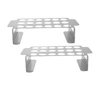 Toddmomy 2 pièces Barbecue INOX pour Piments Support Polyvalent pour Grillades Extérieures et Fumoir Lot de Adapté pour Brasero