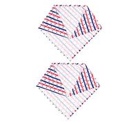 Toddmomy 2 Pièces Bavoirs Dog Collar écharpe Chat Foulard étoilé Toile de Jute écharpe de Lactation Bavoir de Chien de Festival Bavoir décoratif pour Animaux de Compagnie Polyester Colorful