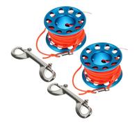 Toddmomy 2 pièces Bobine de Plongée Aluminium Bleue Légère et Résistante avec Crochet Anti-emmêlement pour Recherche sous Exploration Scuba