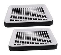 Toddmomy 2 Pièces Boîte de Toilette pour Petits Animaux Litière Carrée pour Hamster et Lapin Accessoires de Toilettage Antidérapant pour Entraînement Propreté