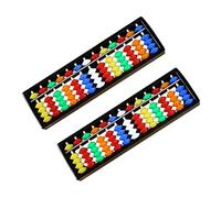 Toddmomy 2 pièces Boulier Éducatif Coloré pour Garçon Fille Abacus Traditionnel Chinois pour Mathématiques Outil Apprentissage Pratique pour Garçons et Filles Éducatif à Utilisation