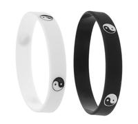 Toddmomy 2 Pièces Bracelets Silicone Tai Chi Accessoires de Danse Hip Unique et de Taoïsme pour Hommes et Femmes Bijoux Colorés