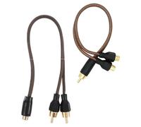 Toddmomy 2 Pièces Câble Audio Voiture Extension Stéréo Cuivre Pur Male vers Female Splitter pour Haut-parleurs Amplificateur Vidéo