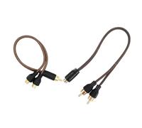 Toddmomy 2 Pièces Câble Audio Voiture Male à Female Cuivre Splitter Stéréo pour Systèmes Audio Complexes Connecteur Adaptateur pour Amplificateur Subwoofer et Lecteur Tv