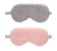 Toddmomy 2 Pièces Cache-œil Peluche Anti-lumière pour Sommeil, Masque Noir | Finition Satin, Format Léger, Usage Hôtel et Train, Masque Yeux Reposant, Style Cartoon