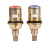 Toddmomy 2 Pièces Cartouche Céramique Cuivre pour Robinet, Insert à | Étanchéité Solide, Usage Simple, pour Robinet et Tap, Finition Or, Pièce de Réparation Compacte