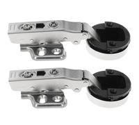 Toddmomy 2 pièces Charnières de Porte Acier Laminé à Froid pour Armoires Verre Charnières Invisibles avec Amortisseur Silencieux Adaptées pour Cuisine et Salle de Bain