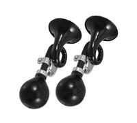 Toddmomy 2 pièces Cloche Garçon Fille Klaxon Rétro Sonore pour Guidon pour Bicyclettes et Trottinettes Installation Facile Construction Robuste Noir