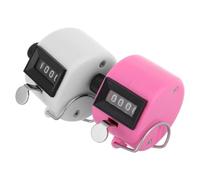 Toddmomy 2 Pièces Compteur Mécanique Manuel en Plastique | Quatre Chiffres Lisibles, Format Portable de Poche, Comptage Rapide pour Stocks, Cours et Événements Sportifs