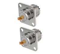 Toddmomy 2 pièces Connecteur Coaxial UHF Adaptateur Barillet pour Antenne Radio Faible Perte de Signal Compatible Réseau sans Fil et Télécommunications Montage Panneau Robuste