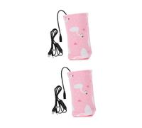 Toddmomy 2 Pièces Couverture D'isolation Garder Le Lait De Bébé Au Chaud Chauffe-biberon Garder Le Au Chaud Bouteille D'isolation pour Biberon Pur Coton Rose