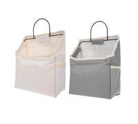 Toddmomy 2 Pièces de Rangement Suspendu Murale en Coton Mélangé | Toile Souple Compartiments Latéraux, Fixation Au-dessus de Porte, pour Courrier et Vêtements Près du Bureau