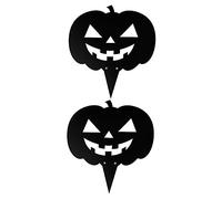 Toddmomy 2 Pièces Décoration Halloween Piquets Acrylique avec Visages Effrayants pour Jardin et Pelouse Accessoires Extérieur pour Créer Une Festive
