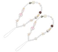 Toddmomy 2 pièces Dragonne Poignet Perlée pour Appareil Photo et Téléphone Lot de Bracelets avec Chaîne Colorée Accessoires Sécurisés et Amovibles pour Femmes et Filles
