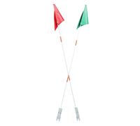 Toddmomy 2 Pièces Drapeau de Sécurité pour Vélo avec Poteau Drapeaux Triangulaires Vert et Rouge pour Cyclisme Sécurité
