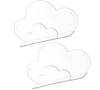 Toddmomy 2 Pièces Étagère Murale Flottante Nuage en Acrylique | Style Nordique Simple, Grosse Capacité, pour Chambre D'garçon et Filles et Salon, Expose Huiles Essentielles