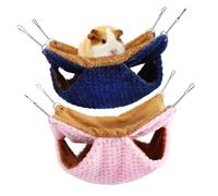 Toddmomy 2 Pièces Hamac pour Hamster et Rongeurs de Bleu et Rose Lit Douillet et Confortable pour Chinchilla Cochon et Rat Accessoire Pratique pour Cage