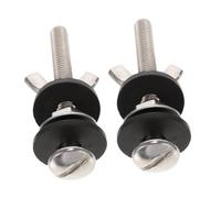 Toddmomy 2 pièces Jeu de Boulons de Fixation pour Siège de Toilette Acier Inoxydable avec Joint Caoutchouc Vis de Charnière Antidérapantes pour Wc Résistantes et Durables