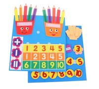 Toddmomy 2 pièces Jeu Éducatif Montessori Tissu Non Tissé Mathématique Portable pour Apprentissage Interactif des Matériel Préscolaire pour Activités et Développement Cognitif des Tout