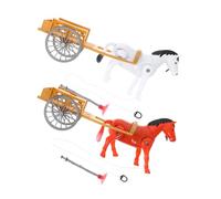 Toddmomy 2 pièces Jouets Éducatifs Premiers Chevaux Rotatifs Électriques Plastique Calèche Amusante pour Garçons et Filles Couleur Aléatoire Couleur Aléatoire