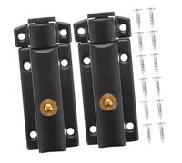 Toddmomy 2 pièces Loquet Coulissant à Ressort Acier Inoxydable Verrou de Porte Compact Antirouille Barre de Verrouillage à Glissière pour Portes Sécurisées Intérieur et Extérieur