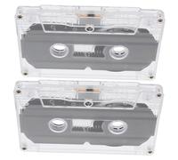 Toddmomy 2 pièces Lot de Cassettes Audio Vierges Bande Transparent Enregistrement Faible Bruit Remplacement pour Enregistreur Vintage et DIY