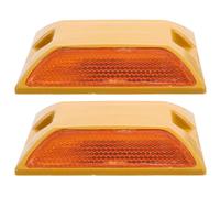 Toddmomy 2 pièces Lot de Marqueurs Routiers Réfléchissants Plastique Jaune et Blanc Balises de Signalisation Faciles à Installer pour Allée Trottoir Parking et Sécurité Routière