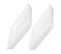 Toddmomy 2 pièces Lot de Soucoupes Carrées Épaisses Plastique pour Pots de Fleurs Plateau Drainage Base Stable pour Jardinières et Bonsaïs Usage Intérieur et Extérieur Blanc