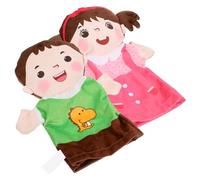 Toddmomy 2 pièces Marionnettes Main Réalistes pour Garçon Fille Jouets Interactifs de Personnage Familial Lot pour Jeu Éducatif et Développement de Imagination