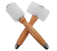 Toddmomy 2 pièces Marteaux Nylon pour Cuir Outils Artisanat Cuir Maillet Caoutchouc Anti-rayures Manche Ergonomique pour Travaux Manuels et Installation Sols