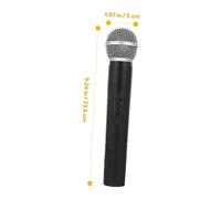Toddmomy 2 pièces Microphone Simulation pour Garçon Fille Accessoire Cosplay Noir Micro Factice pour Fête Chant et Jeu de Rôle