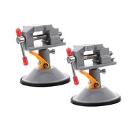 Toddmomy 2 pièces Mini Étau de Table Ventouse Rotatif Compact et Portable Pince de Serrage Robuste pour Menuiserie Bijouterie et Bricolage Lot de Base Antidérapante Stable