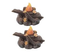 Toddmomy 2 Pièces Miniature Campfire Ornament Réaliste pour Maison de Poupée Décor pour Micro Paysages Accessoires pour Bricolage et Fêtes