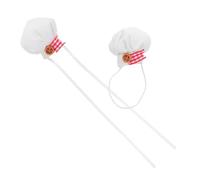 Toddmomy 2 Pièces Miniature Chef Hats for Dolls Plush Small Doll Cooking Caps with Elastic Band and Ribbon Mini Kitchen Dress Up Accessory