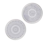 Toddmomy 2 Pièces Moule à sous-Verres Rond en Silicone Réutilisable, Facile à Utiliser, Design Simple et Créatif pour DIY Lors de Fêtes de Thé L'après-midi