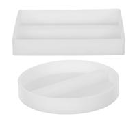 Toddmomy 2 Pièces Moule en Silicone, Présentoir Nom, Résine Époxy | Blanc, Finition Cristal Claire, Démoulage Facile, pour Ateliers Créatifs, Bureaux Professionnels, Cartes et Étiquettes