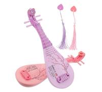 Toddmomy 2 Pièces Musicales pour Garçon Fille Jouets Musicaux Éducatifs avec Effets Sonores et Lumineux Modèle Vintage de Luth Chinois Instruments à Cordes pour Développement Musical des