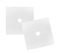 Toddmomy 2 Pièces Plaque Escutcheon Carrée pour Couverture Trou Plomberie Murale Cache Tuyau Plastique Compatible Prises Type pour Bureau et Maison