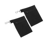 Toddmomy 2 Pièces Pochette Golf Nylon Résistante pour Accessoires et Objets de Valeur avec Fermeture Éclair et Attache Métallique Rotative Porte-Tees Portable pour Hommes et Femmes