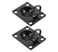 Toddmomy 2 Pièces Poignées Encastrées Carrées Acier Inoxydable Lot de Anneaux de Tirage pour Trappe de Bateau Poignée de Meuble Résistante Anneaux de Levage Flush pour Yacht et Kayak